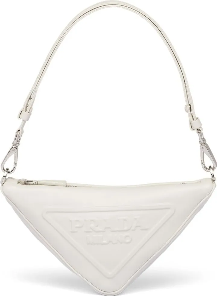 Triangle leather mini bag