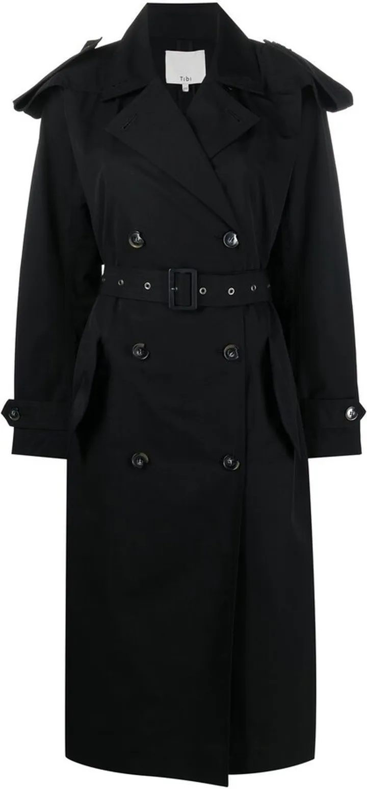 Double-Breasted Belted Trench Coat