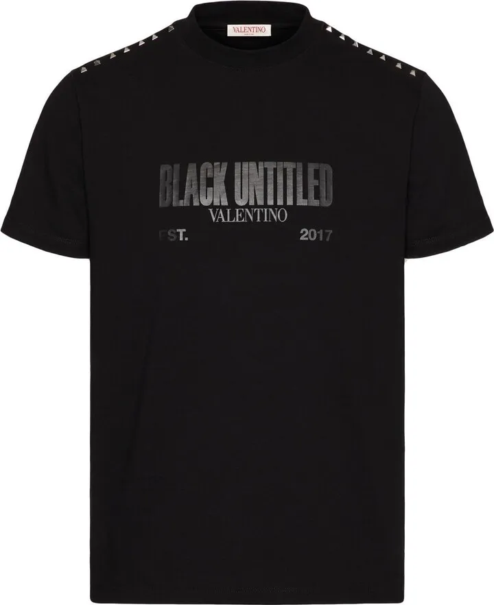 Untitled studded cotton T-shirt