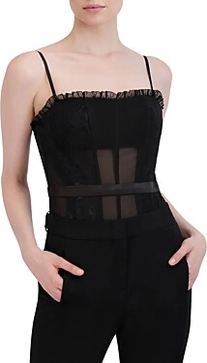 Bcbgmaxazria Lace Panel Bodysuit