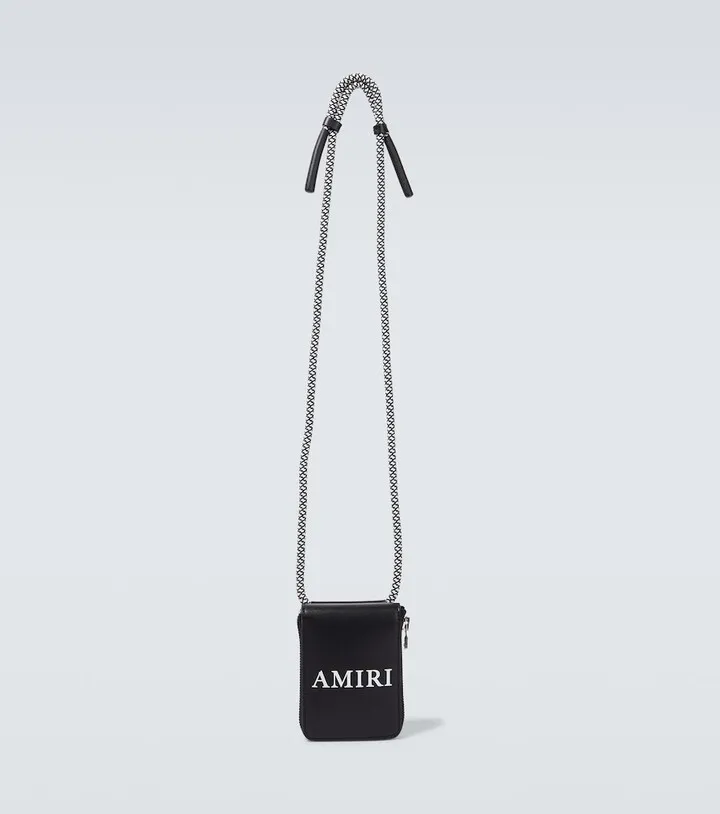 Logo leather crossbody bag