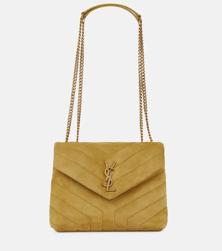 Loulou Small suede shoulder bag