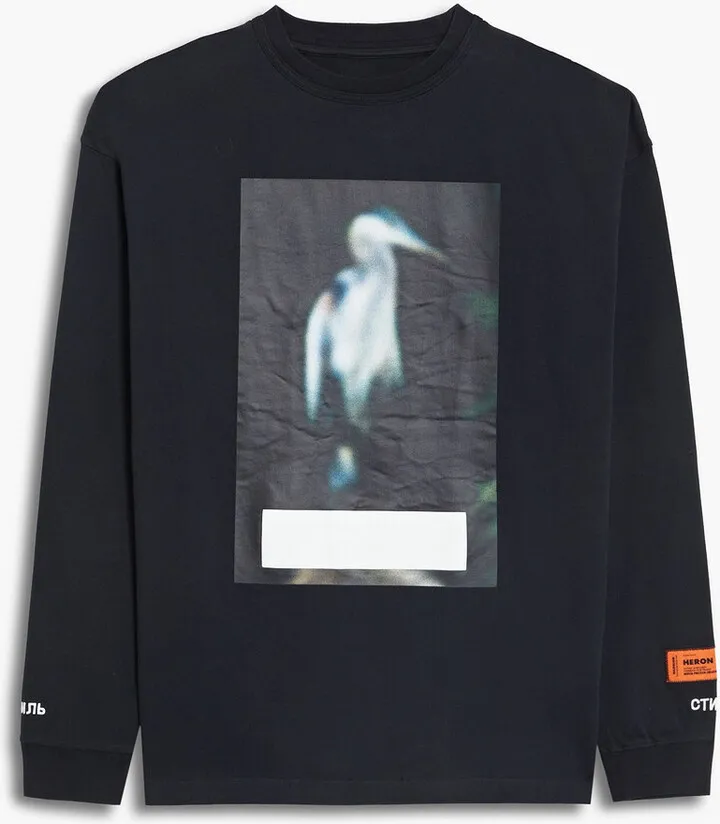 Appliquéd printed cotton-jersey T-shirt
