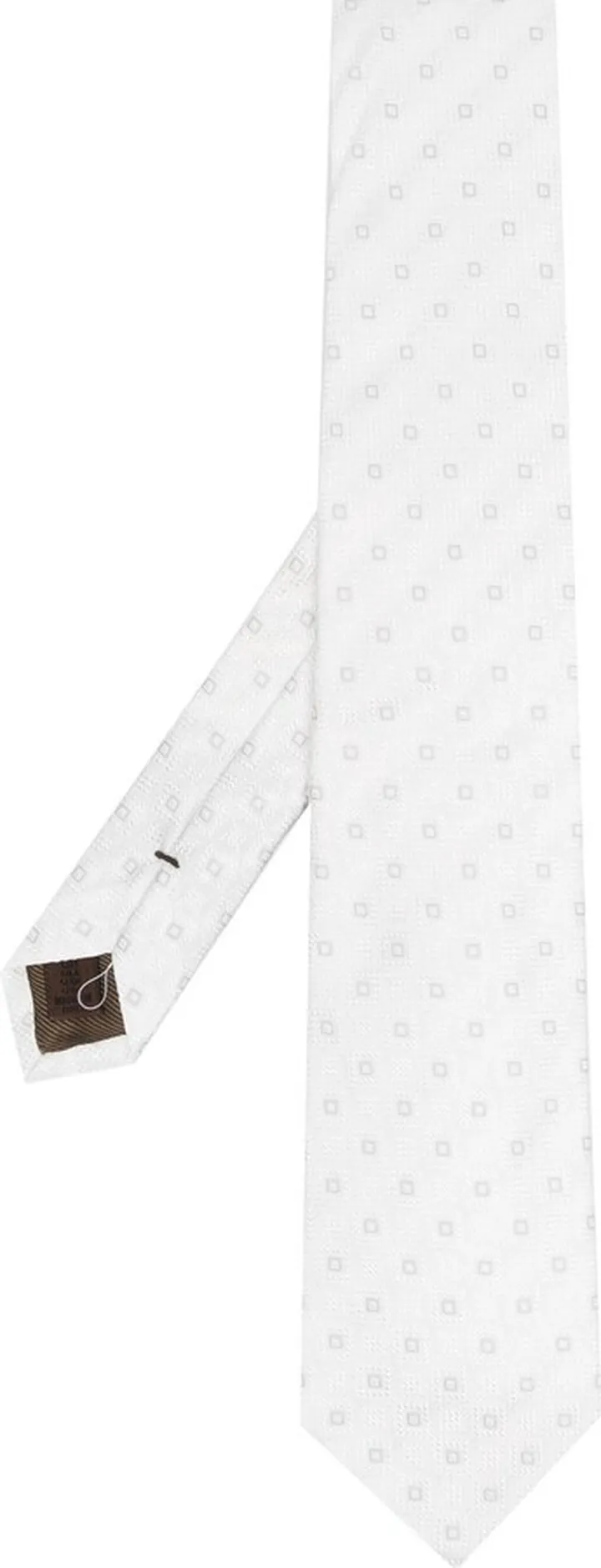 Geometric-Pattern Silk Tie