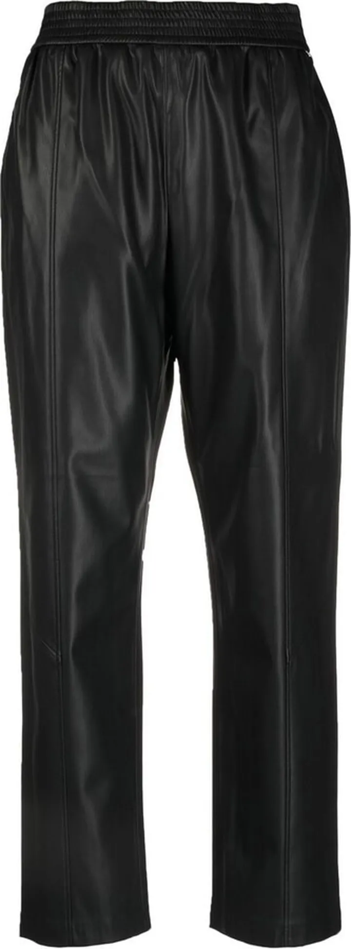 Elasticated Faux-Leather Trousers