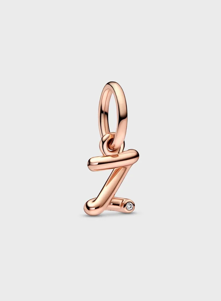 Letter Z Script Alphabet Dangle Charm