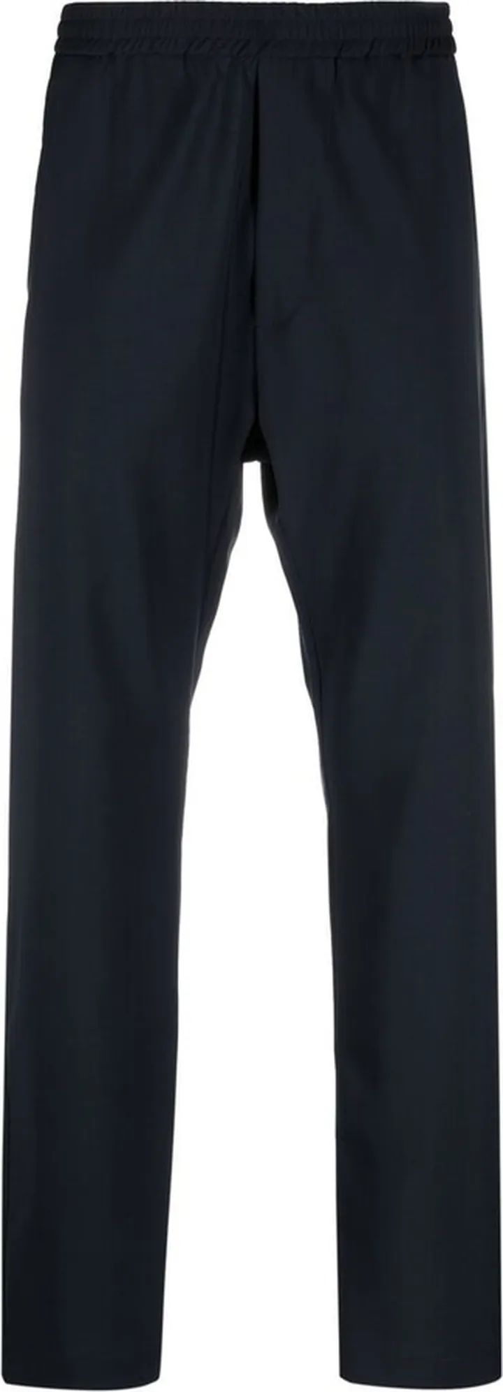Straight-Leg Elasticated-Waist Trousers