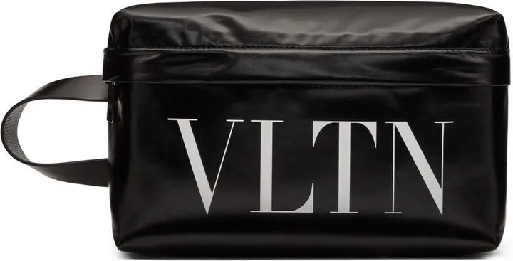 VLTN leather wash bag