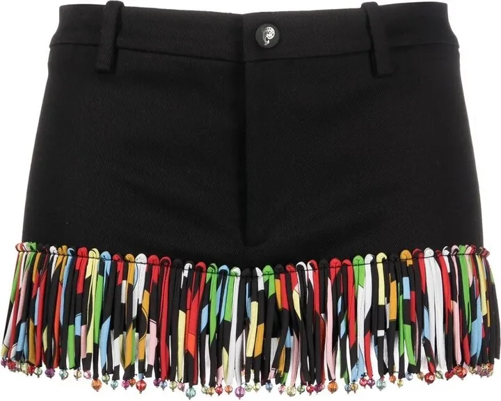 Fringe-Trim Shorts