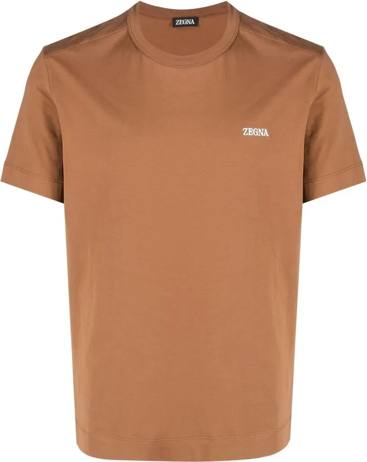 logo-embroidered cotton T-shirt