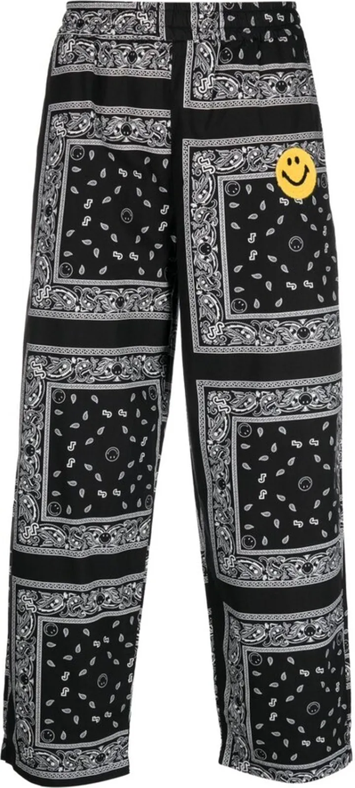 Paisley-Print Cropped Pants