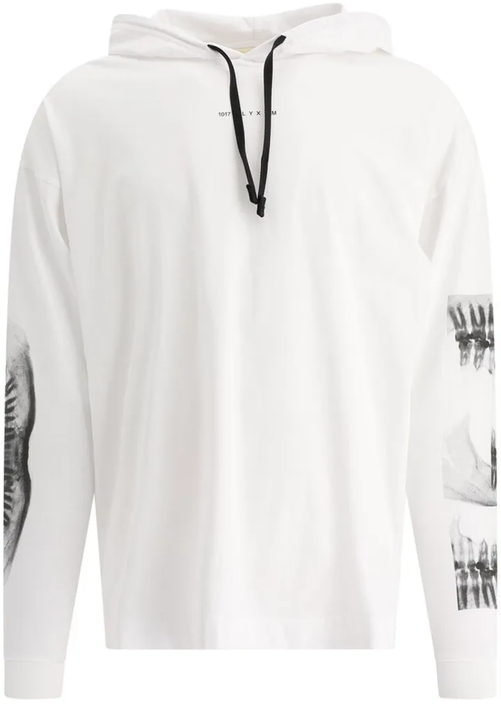 1017 ALYX 9SM Graphic Printed Hooded Long Sleeve T-Shirt