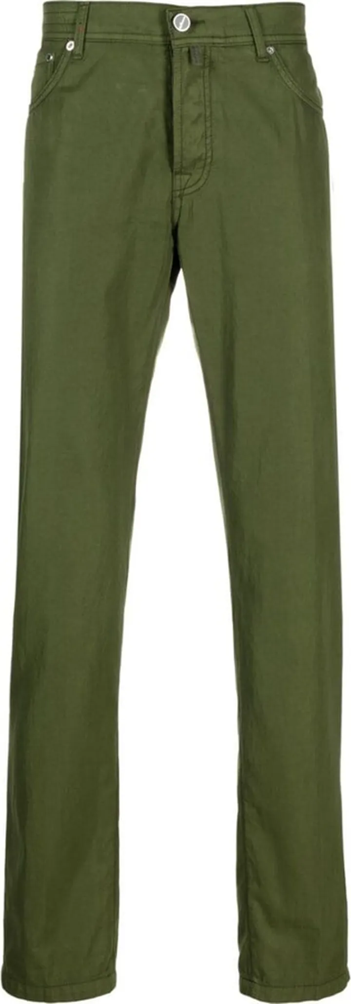 Straight-Leg Cotton Trousers