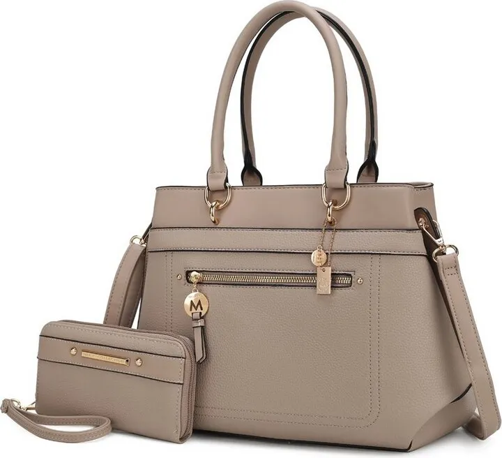 MKF Collection by Mia K Gardenia Vegan Leather Women’s Tote Bag With Wallet - Brown