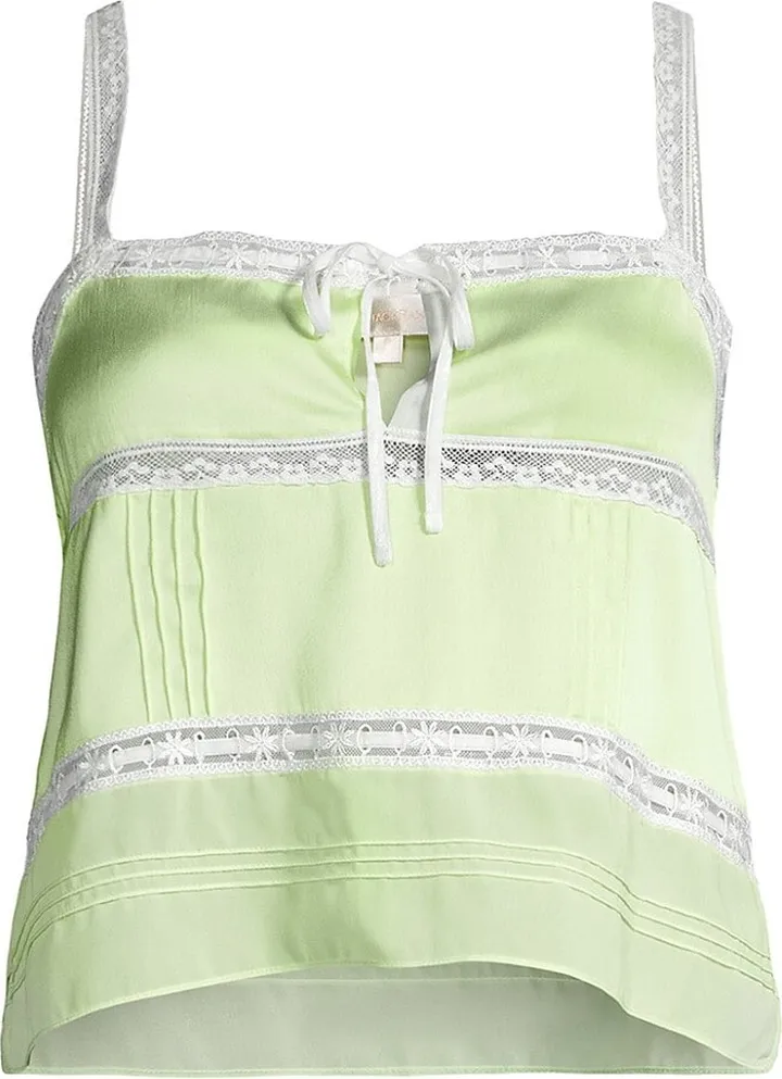 Sunny Lace-Trimmed Satin Camisole