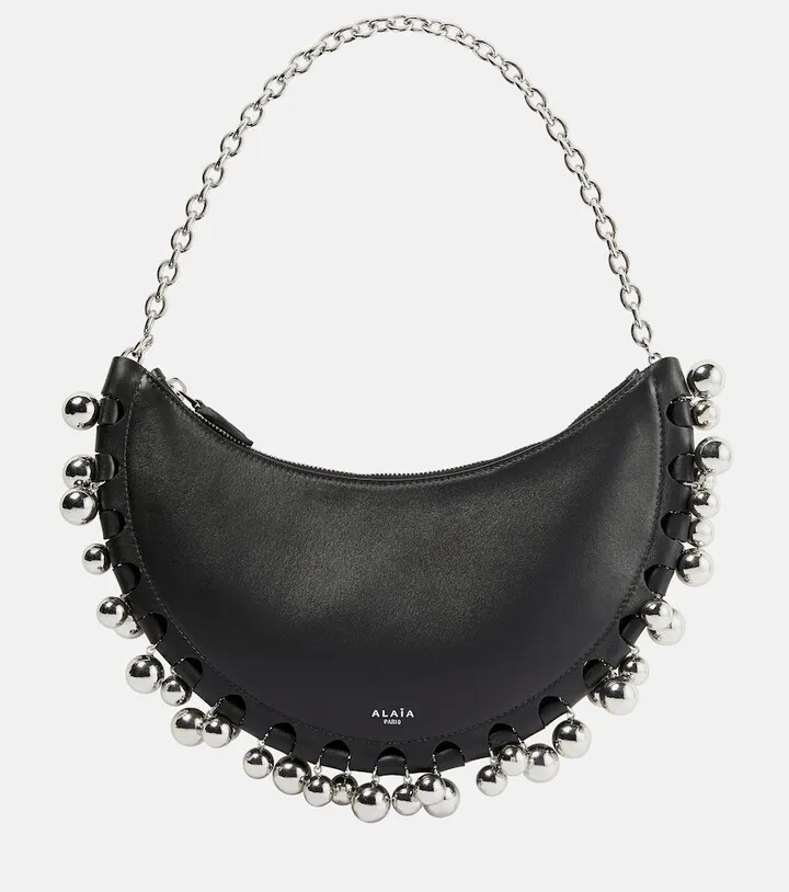 Le Demi-Lune Small leather shoulder bag