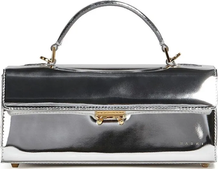 Relativity metallic leather tote bag