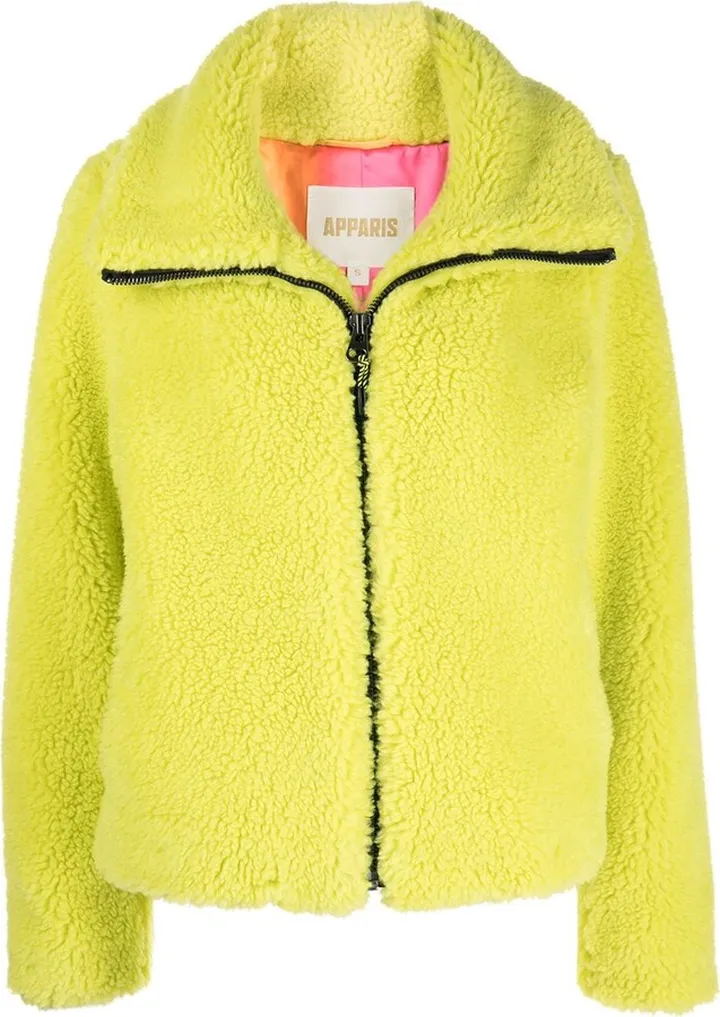 Zipped-Up Faux-Shearling Coat