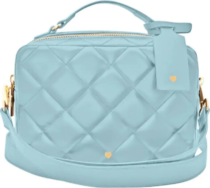 Johnny Loves Rosie - Quilted Powder Blue Sasha Vegan Leather Bag