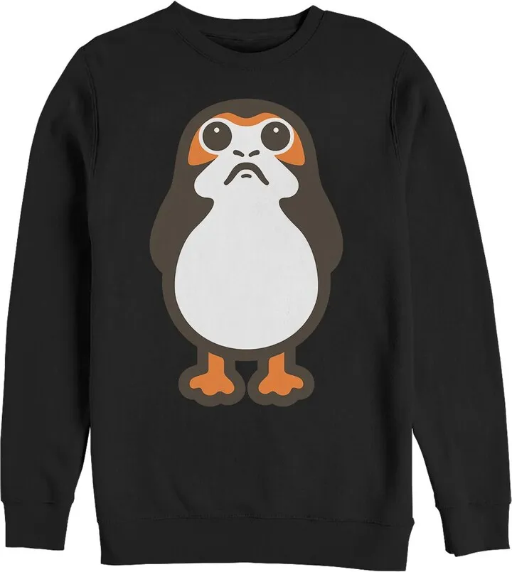 Men's Star Wars The Last Jedi Porg Cartoon Sweatshirt - Black - Large
