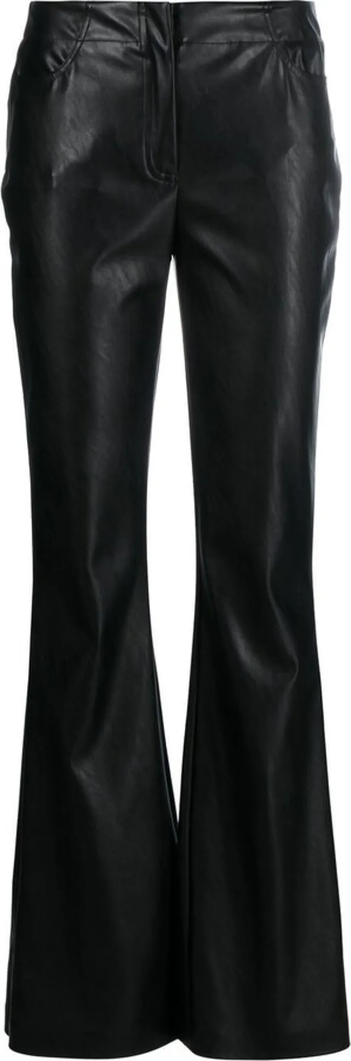 Bootcut Faux-Leather Trousers