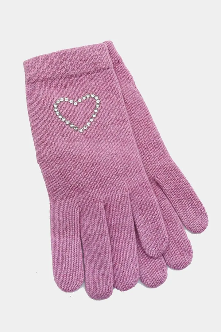 Crystals Heart Gloves