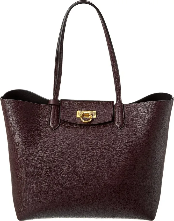 Ferragamo Gancini Small Leather Tote
