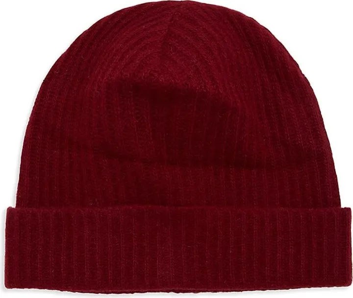 Ribbed Cashmere Beanie