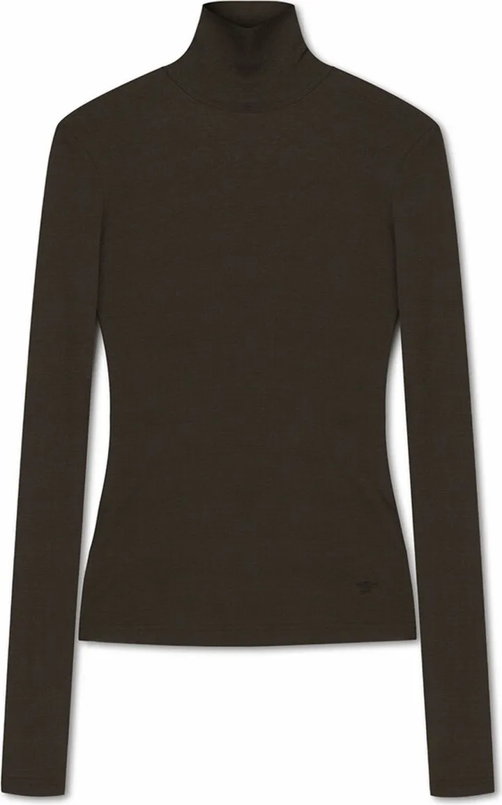 Josa Long Sleeve Open Back Turtleneck Top