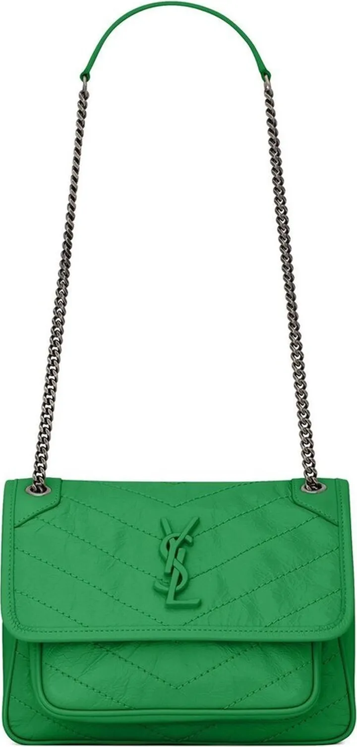 Niki monogram-plaque shoulder bag