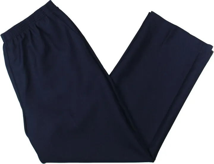 Womens Twill High-Rise Straight Leg Pants