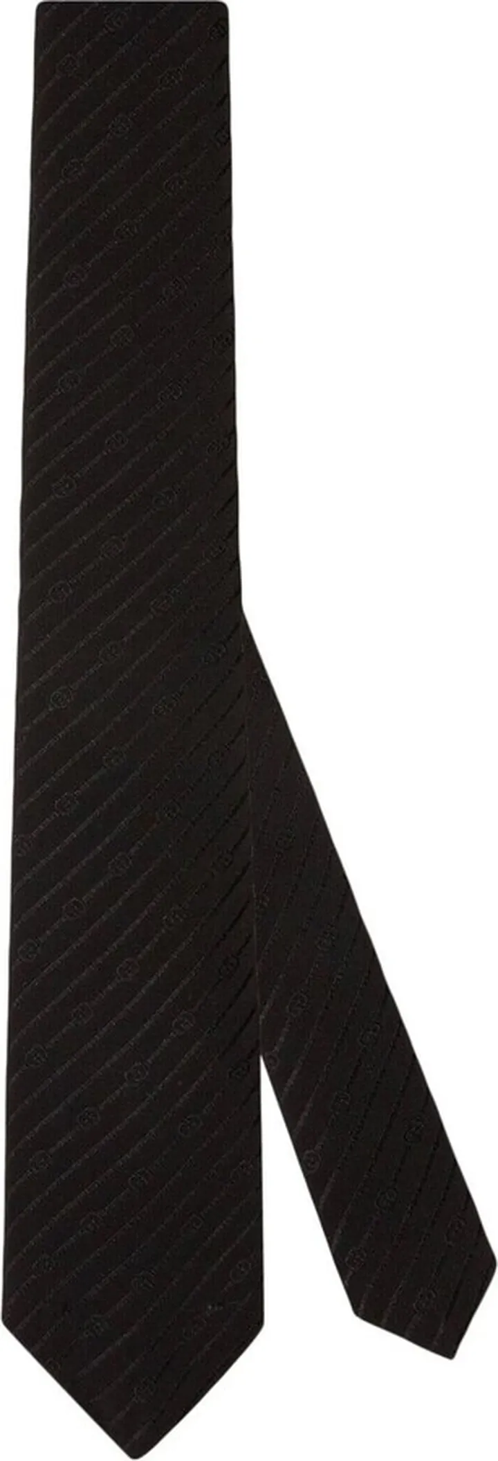 Interlocking G silk crepe tie