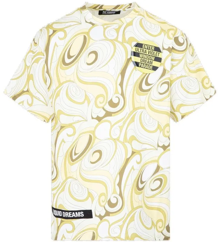 Raf Simons Abstract Patterned Short Sleeve Shirt