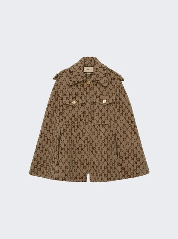 GG Wool Cape Beige