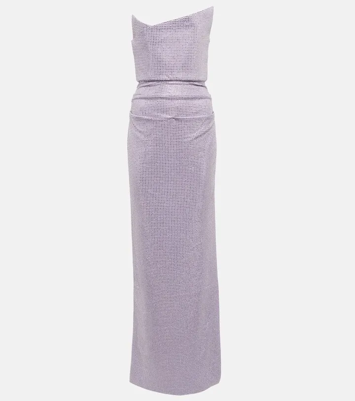 Asymmetric embellished gown