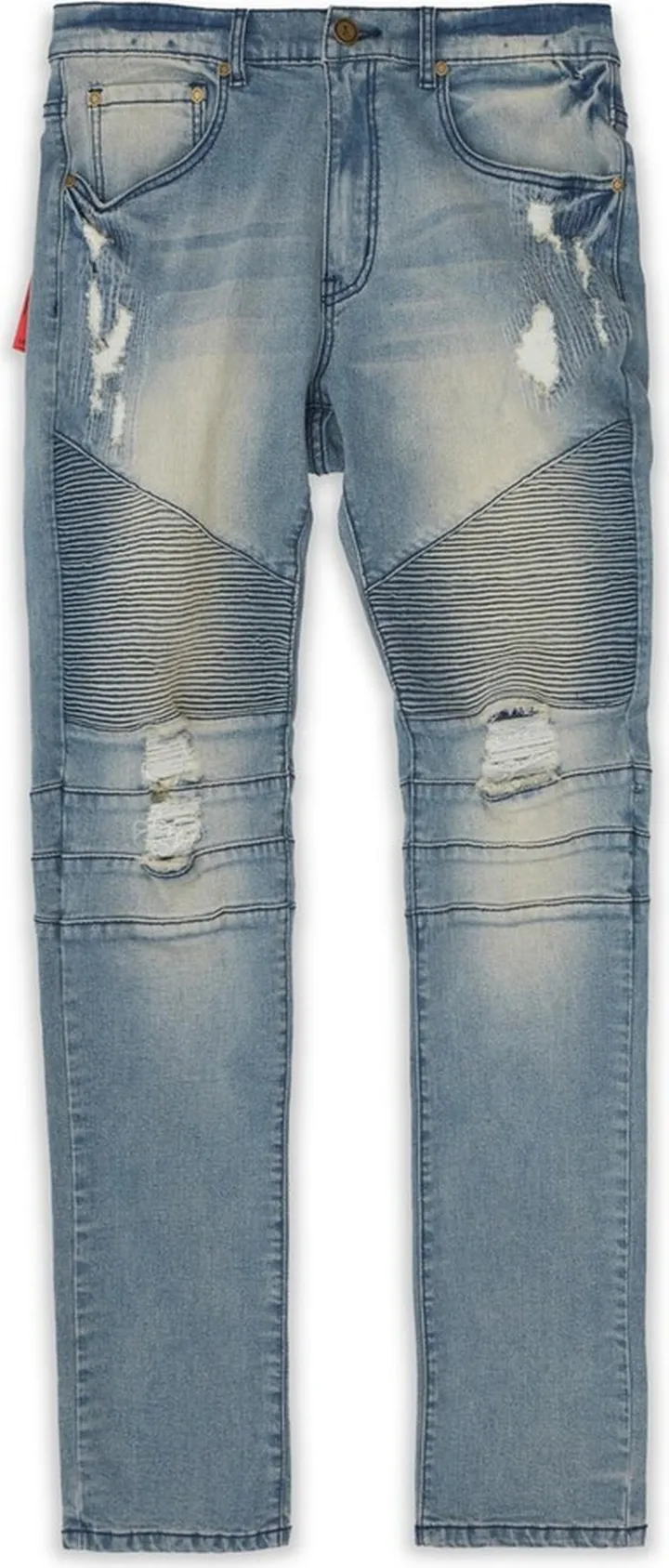 Reason Men's Big and Tall Alto Moto Skinny Denim Jeans