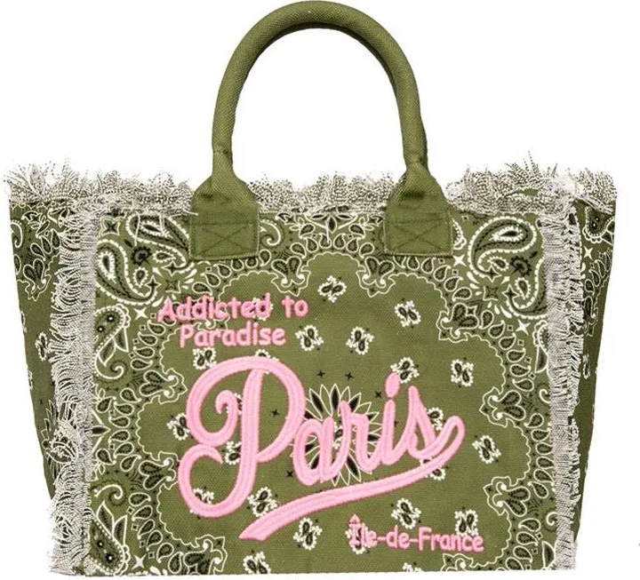 Vanity Canvas Shoulder Bag With Embroidery