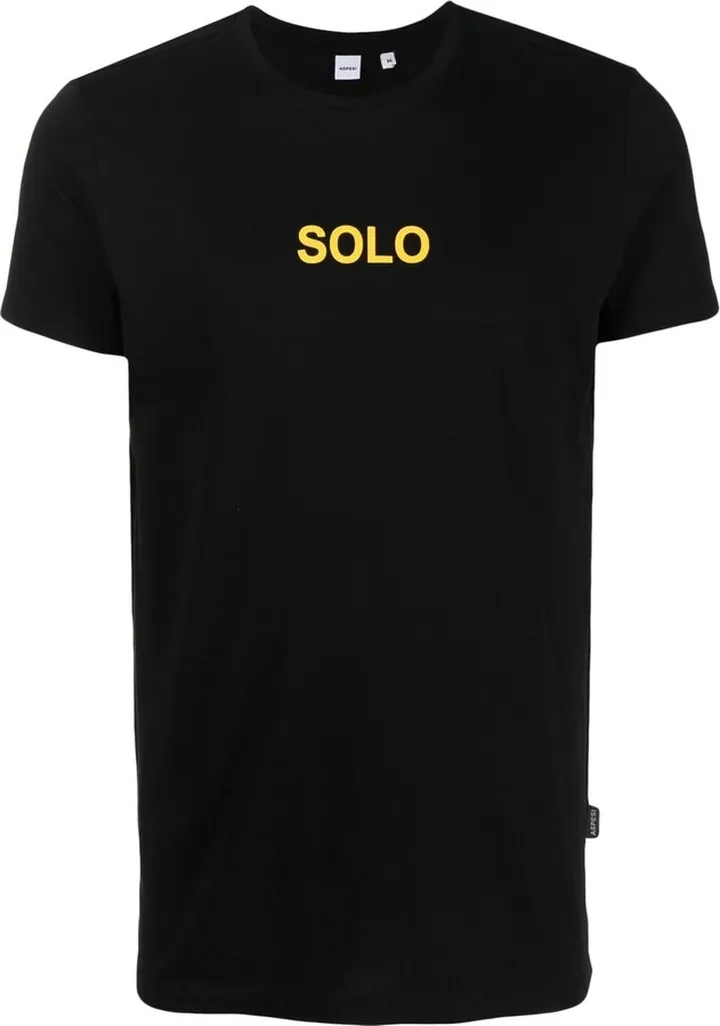 Solo-print detail T-shirt