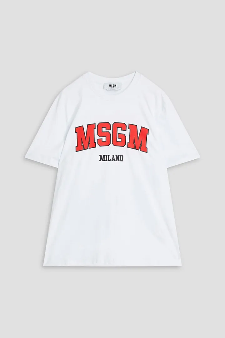 Printed cotton-jersey T-shirt