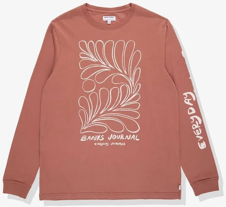 Banks Journal Rowan Long Sleeve Tee Shirt - Brown