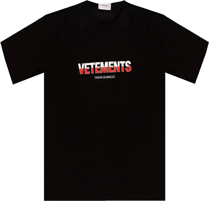 Vetements Poland Flag Logo Printed T-Shirt