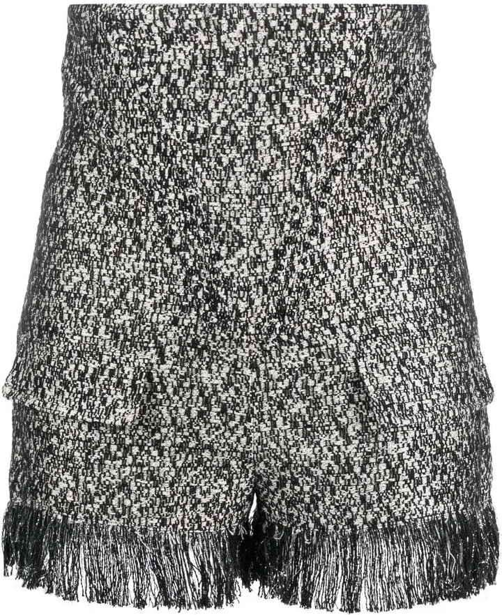 High-Waist Fringed Shorts