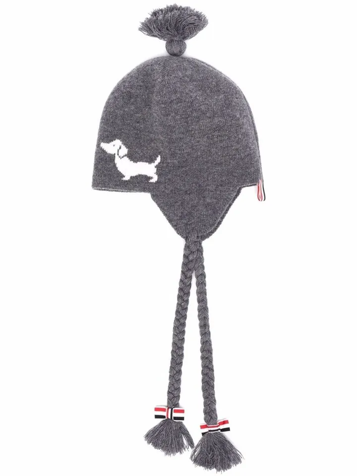 Hector-motif tasselled beanie