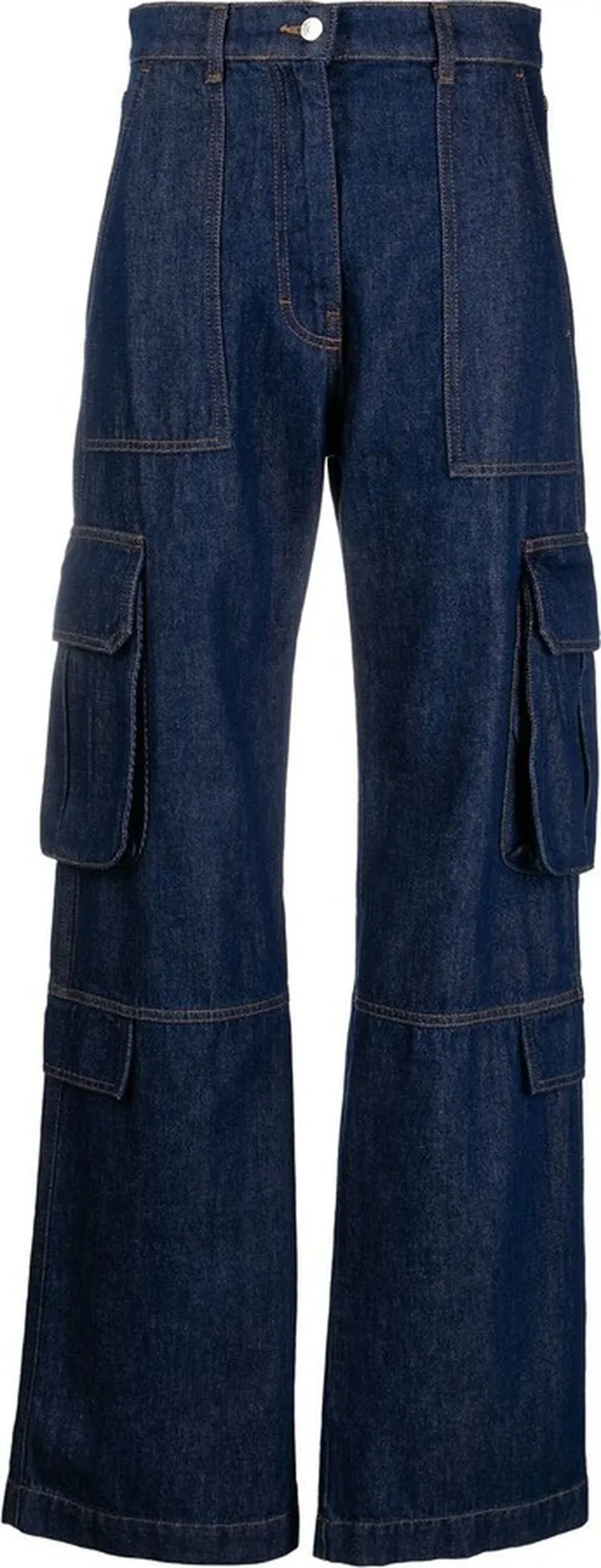 Wide-Leg Cargo Jeans