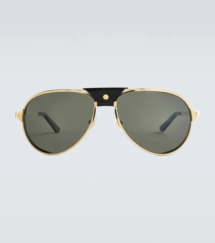Round-frame acetate sunglasses