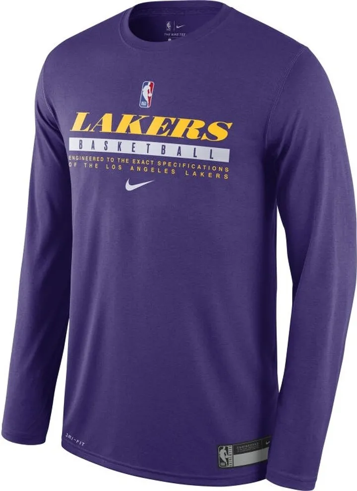 Nike Men's Los Angeles Lakers Practice Long-Sleeve T-Shirt