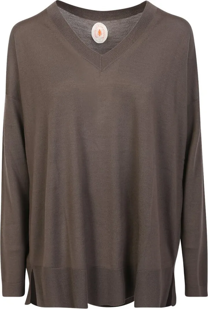 Allude V-Neck Knitted Jumper