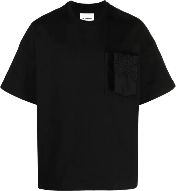 patch-pocket cotton T-shirt