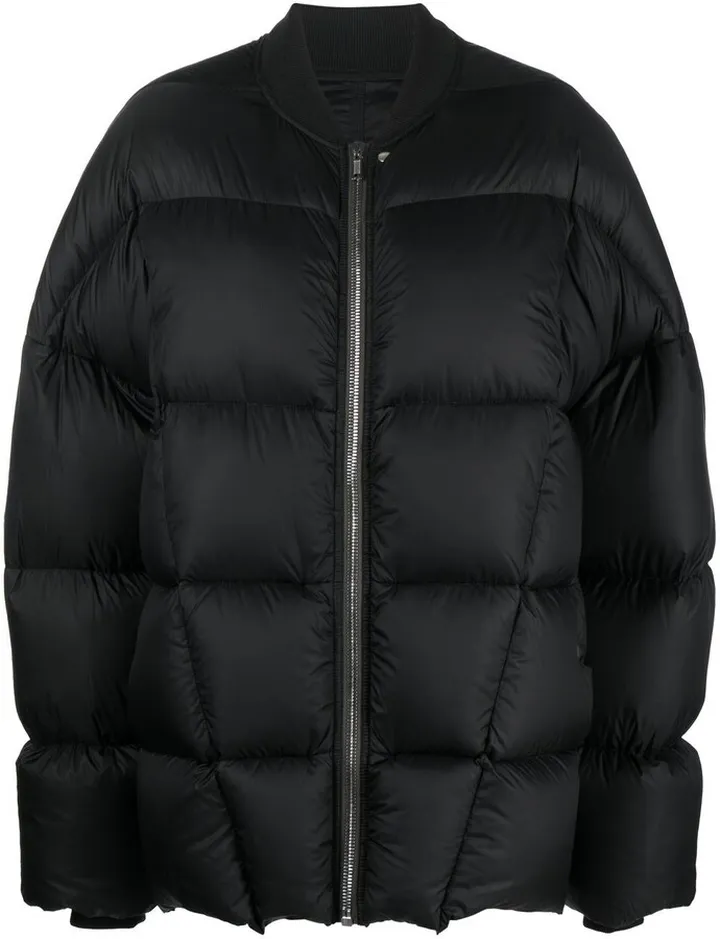 Padded Band-Collar Coat