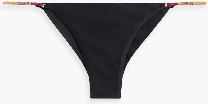 Embellished low-rise bikini briefs